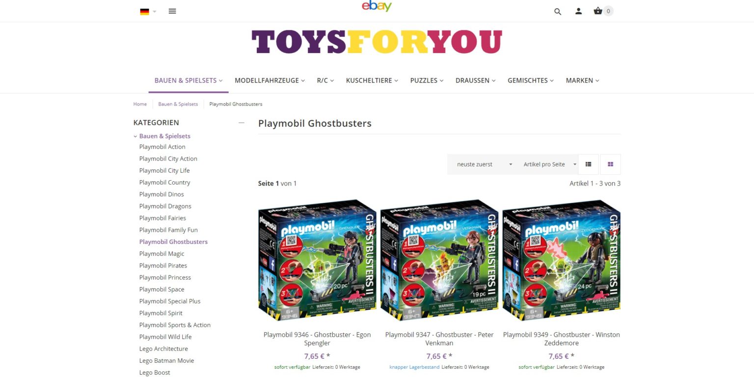 ToysForYou - Unterkategorie