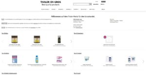 Thaler B2B Homepage