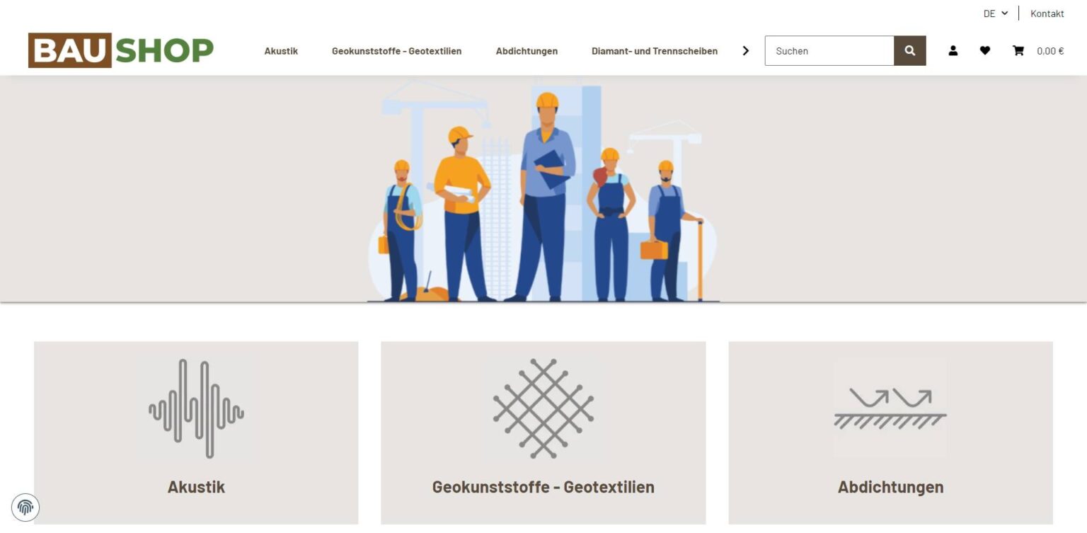 Bau-Shop Homepage